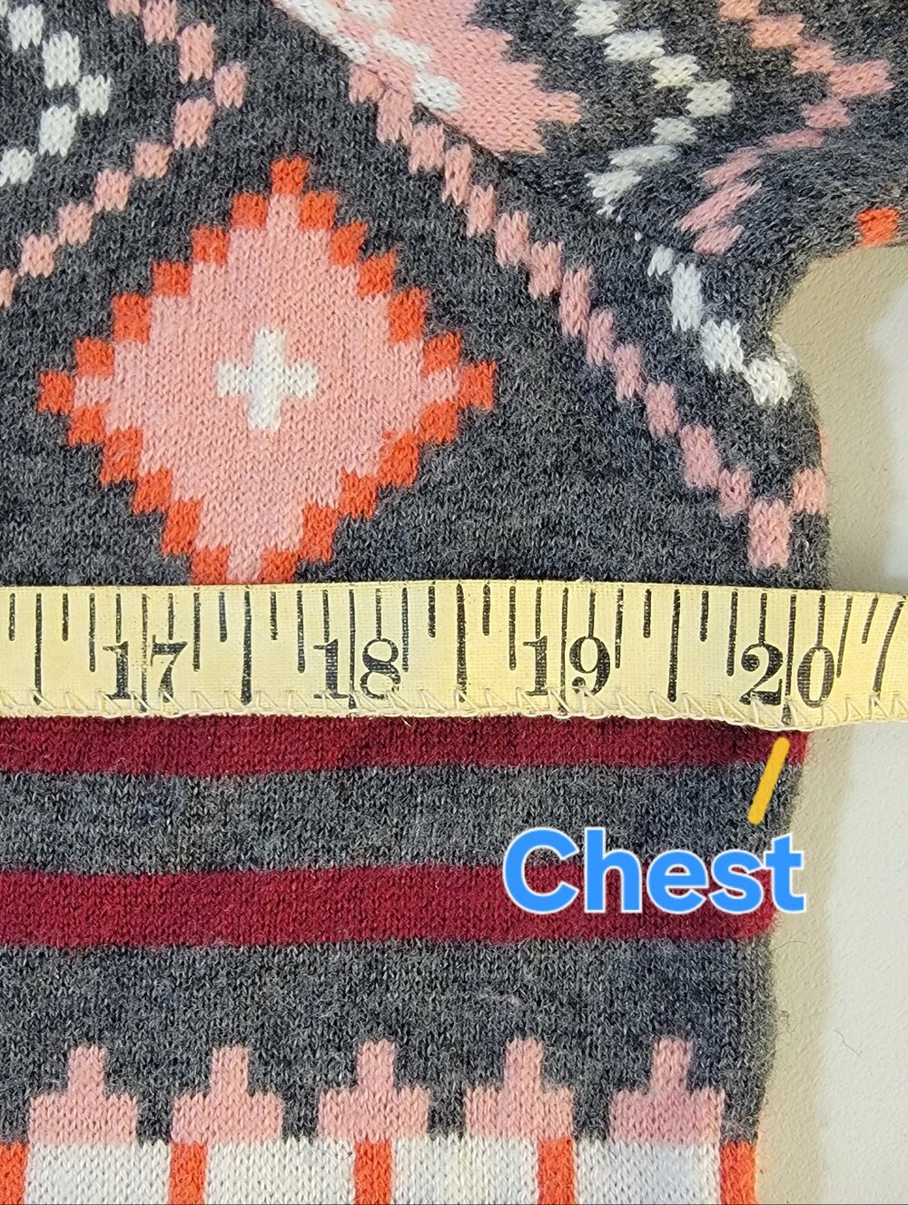 Talbots Southwest Sweater Womens L Petite Lambswool Blend Round Neck Pullover - Picture 7 of 10